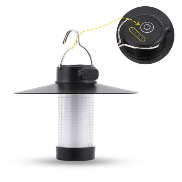 LED Camping Tent Light Type-C Charging with Hook Lightweight for Outdoor Travel