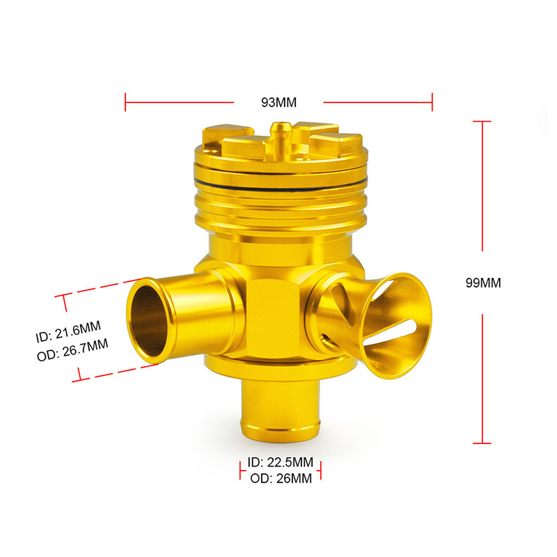 Turbo Diverter Blow-Off Valve BOV Boost Fit for VW GTi Jetta Beetle Audi A3 A4 A6 TT 1.8T/2.7T