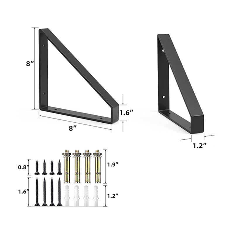 Wall-mounted Shelf Tripod Brackets Straight Divider Right Angle Fixed Layer Rack