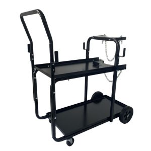 2-Tier Welding Cart Heavy Duty Portable Welder Cylinder Rack Cart Tool Cart