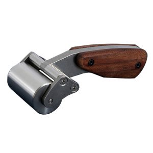 Leather Roller Leather Craft Folding Tool Glue Roller Stainless Steel Seam Walnut Handle Tool