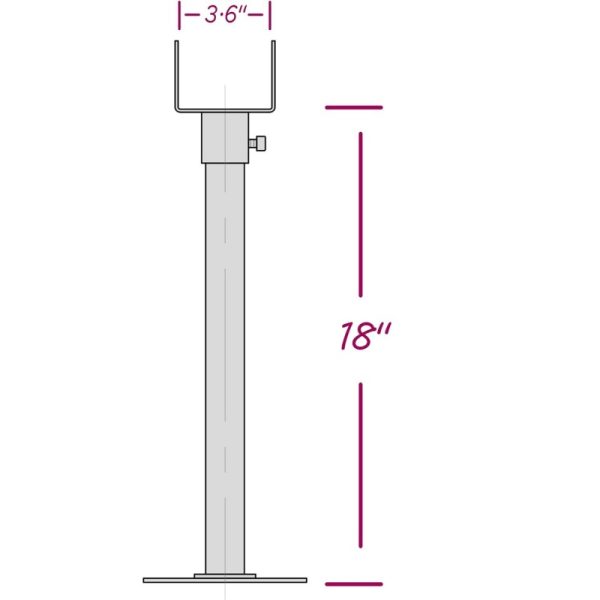 2Pack 3.6" Saddle Stainless Steel Roof Riser Beam Bracket For Patio Pergola 18-1/4 Inches High