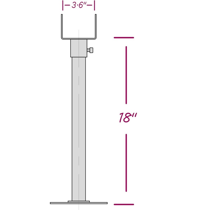 2Pack 3.6" Saddle Stainless Steel Roof Riser Beam Bracket For Patio Pergola 18-1/4 Inches High