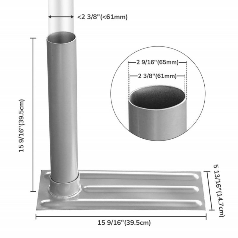 Portable Hitch Mount Flagpole Holder Stand For 20/25ft Telescopic Flagpoles