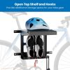 Bike Wall Mount Rack With Shelf And Hooks Horizontal Indoor Bike Rack Garage Home