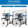 Bike Wall Mount Rack With Shelf And Hooks Horizontal Indoor Bike Rack Garage Home