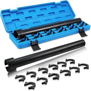 13pcs Inner Tie Rod Removal Tool Kit Adapters 1/2 Inch Drive Tube Tie Rods Tool for Vehicle