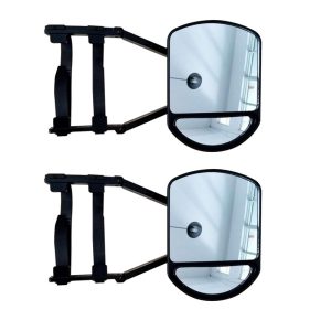 2pcs Towing Mirrors Pair Heavy Duty Multi Fit Clamp On Towing Car Trunk Caravan 4X4 Trailer Universal New