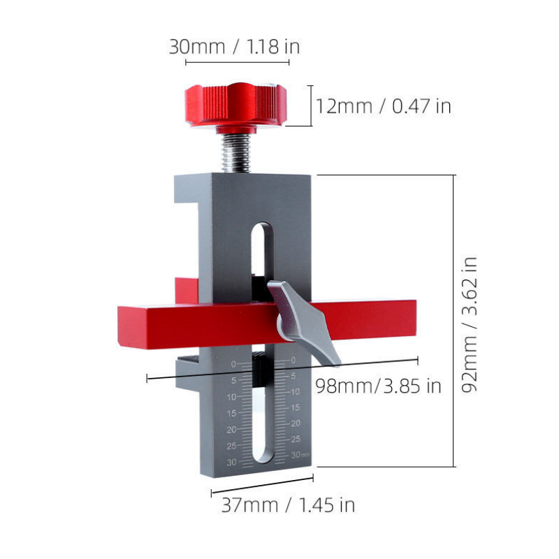 Adjustable Cabinet Door Installation Positioner Aluminum Alloy Cabinet Hardware Jig