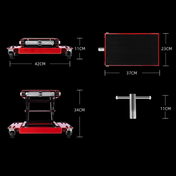 Motorcycle Lift Scissor Jack Wide Deck Hoist Stand Maintenance Bikes Garage Repair Stands Lift Jack