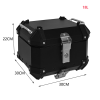 Motorcycle Back Box Travel Storage Box Aluminium Top Case Rear Luggage Box