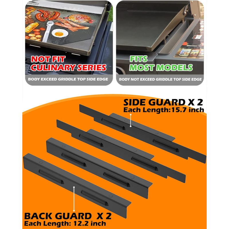 Upgraded Wind Guards For 36 Inch Magnetic Stainless Steel Wind Screen Griddle Protect Flame Hold Heat