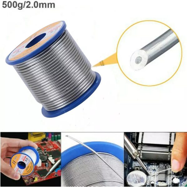 2.0mm Solder Wire Tin Lead Flux Reel Tube Core Soldering 60/40 Electronic Iron Repair 500G