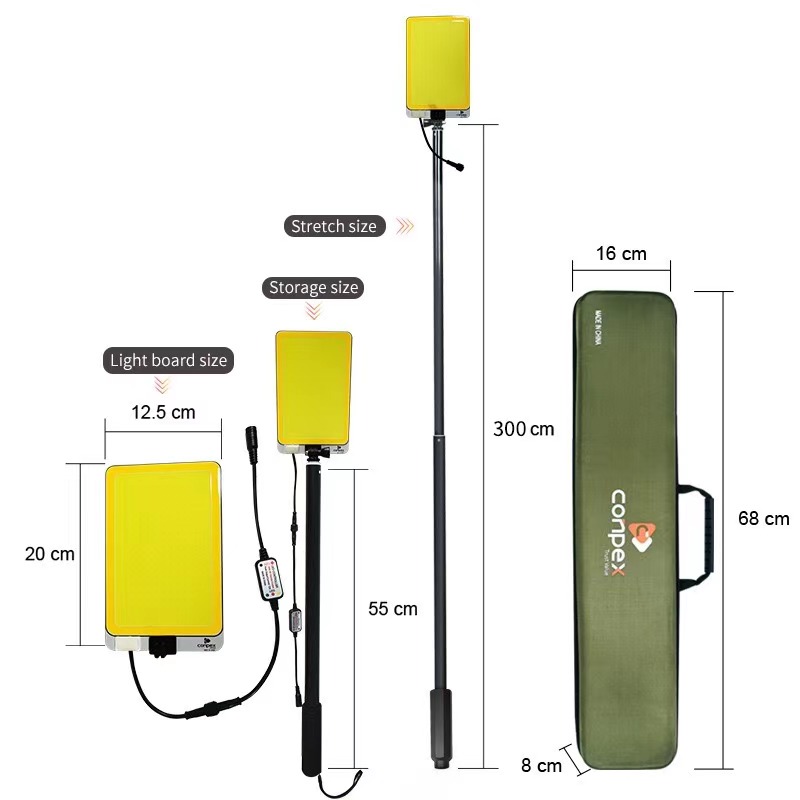 LED Camping Light Retractable Multifunctional Light For Outdoor Tent Jobsite Construction Work