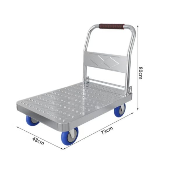 Heavy Duty Platform Truck Flat Cart Hand Trucks 1500 to 2000Lbs Steel Push Cart Dolly with Brake Design Large Flatbed Trolley