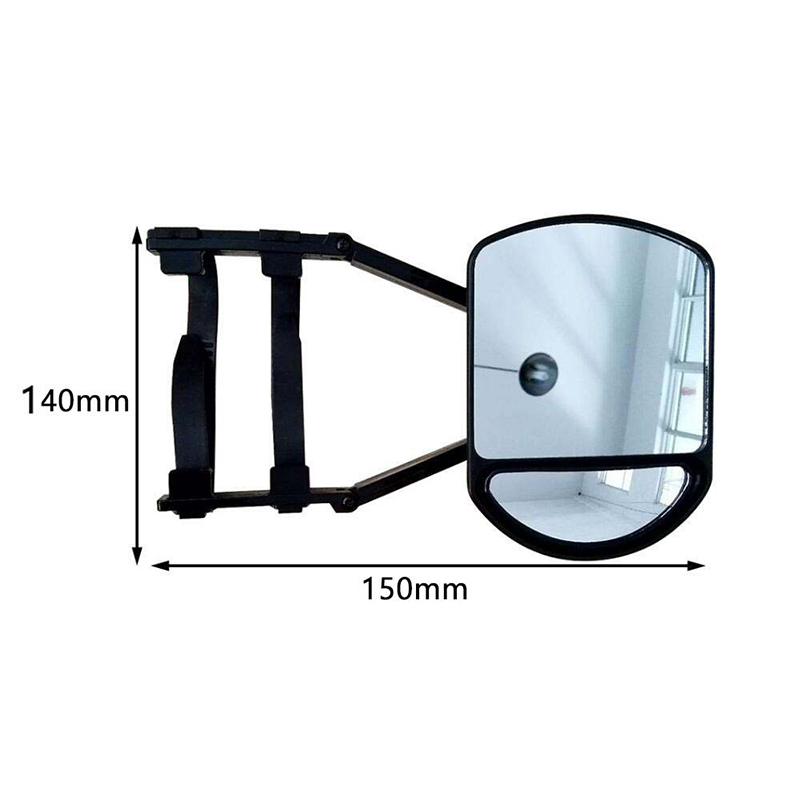 2pcs Towing Mirrors Pair Heavy Duty Multi Fit Clamp On Towing Car Trunk Caravan 4X4 Trailer Universal New