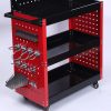 Tool Cart Tool Machinery Heavy Duty Cart Steel Tool Service Portable 3-Tier Metal Roller Cart Tool Box