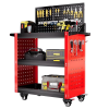 Tool Cart Tool Machinery Heavy Duty Cart Steel Tool Service Portable 3-Tier Metal Roller Cart Tool Box