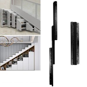 400-1000mm Heavy Duty Drawer Runners Soft Close Drawer Slides for Stair Bottom Cabinets 120KG Staircase Bottom Slides