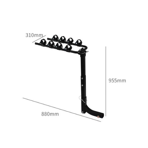 Bicycle Carrier Rack Bike Shelf Storage Holder 4 Bikes For Car Rear Towbar Off-road Vehicle Heavy Duty