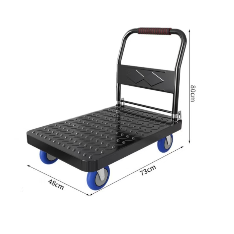 Heavy Duty Platform Truck Flat Cart Hand Trucks 1500 to 2000Lbs Steel Push Cart Dolly with Brake Design Large Flatbed Trolley