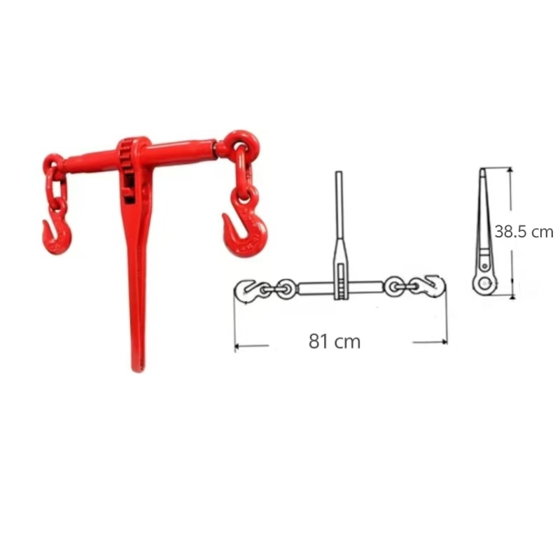 2 pcs Chain Binder Ratchet Binder with 1 Ton Or 2.4 Ton Safe Working Load Load Binder for Industrial Agricultural Traction Applications