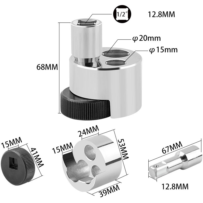 Stud Remover Steel Stud Extraction Tool for Broken Bolt Nut Splitter Heavy Duty Screw Remover for Hard Bolts