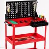 Tool Cart Tool Machinery Heavy Duty Cart Steel Tool Service Portable 3-Tier Metal Roller Cart Tool Box