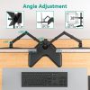 Dual Monitor Stand Free Standing Desk Mount Screen Holder Mount for 2 Monitors up to 27 inch 22 lbs Weight Fully Adjustable Steel