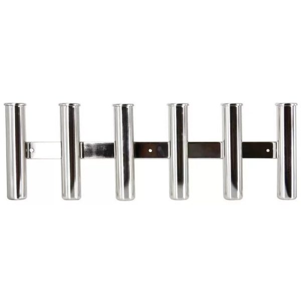 3-6 Tubes Fishing Rod Rack Stainless Steel Boat Rod Holder Bracket