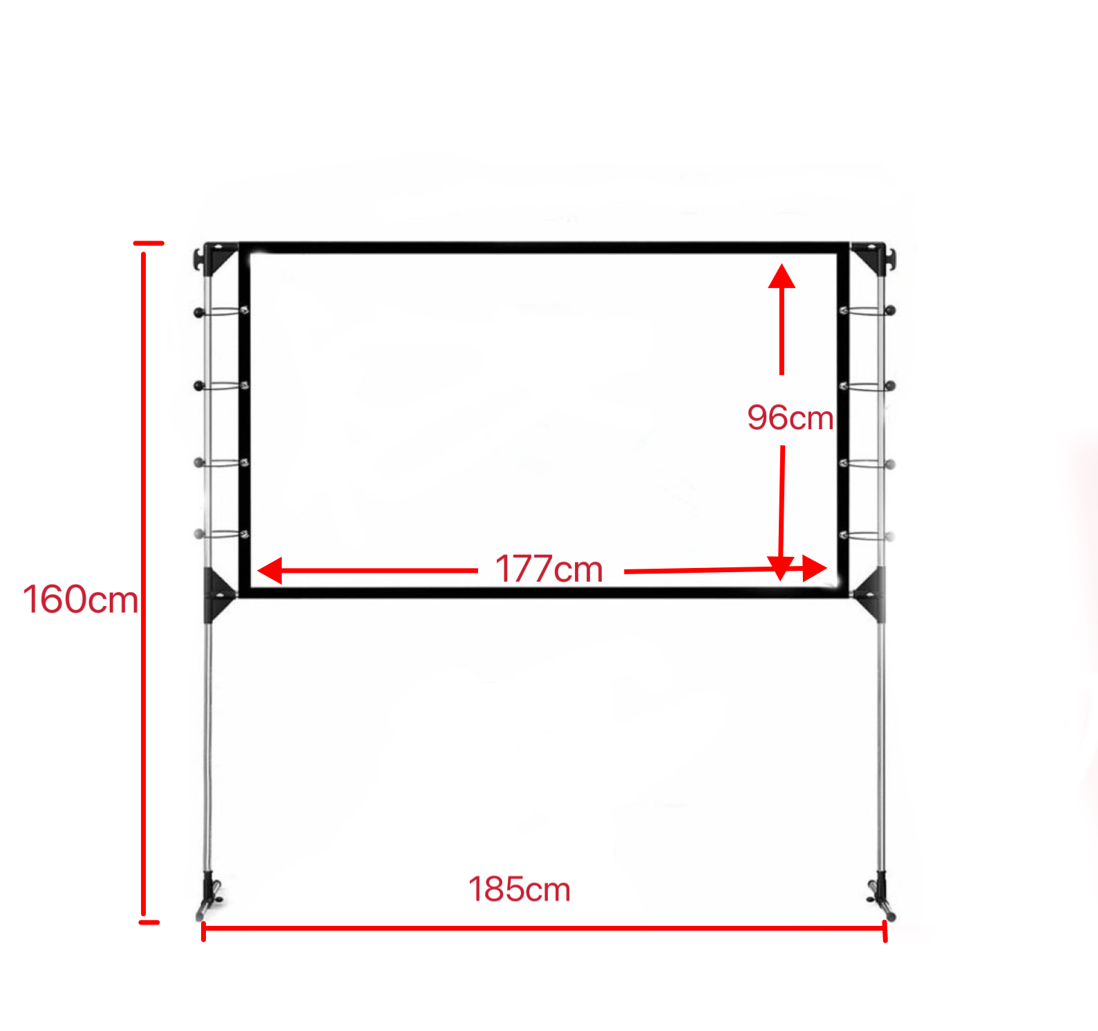 Portable Projector Screen With Stand Indoor Outdoor Movie Projection Screen For Party Cinema And Camping