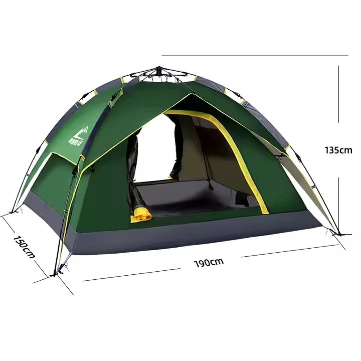 Outdoor Camping Tent For 2-4 Person Waterproof Family Travel Camping Tent Thickened Sun Proof Tent