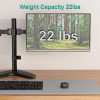 Dual Monitor Stand Free Standing Desk Mount Screen Holder Mount for 2 Monitors up to 27 inch 22 lbs Weight Fully Adjustable Steel