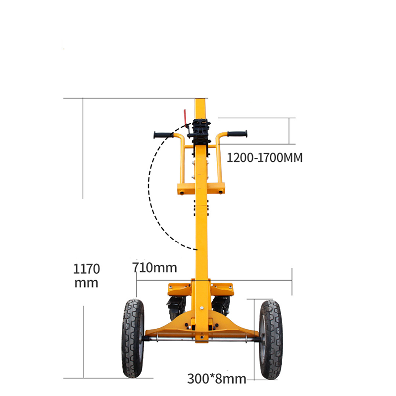 Cylinder Trolley Four-wheel Oxygen Acetylene Cylinder Cart Manual Transport Tool