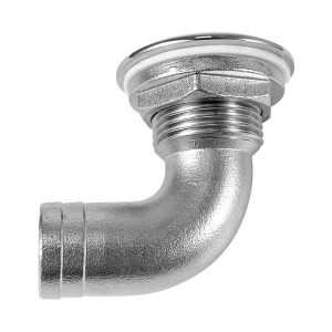 Curved Water Outlet Stainless Steel Thru Hull Water Outlet Deck Filler Hose Connector