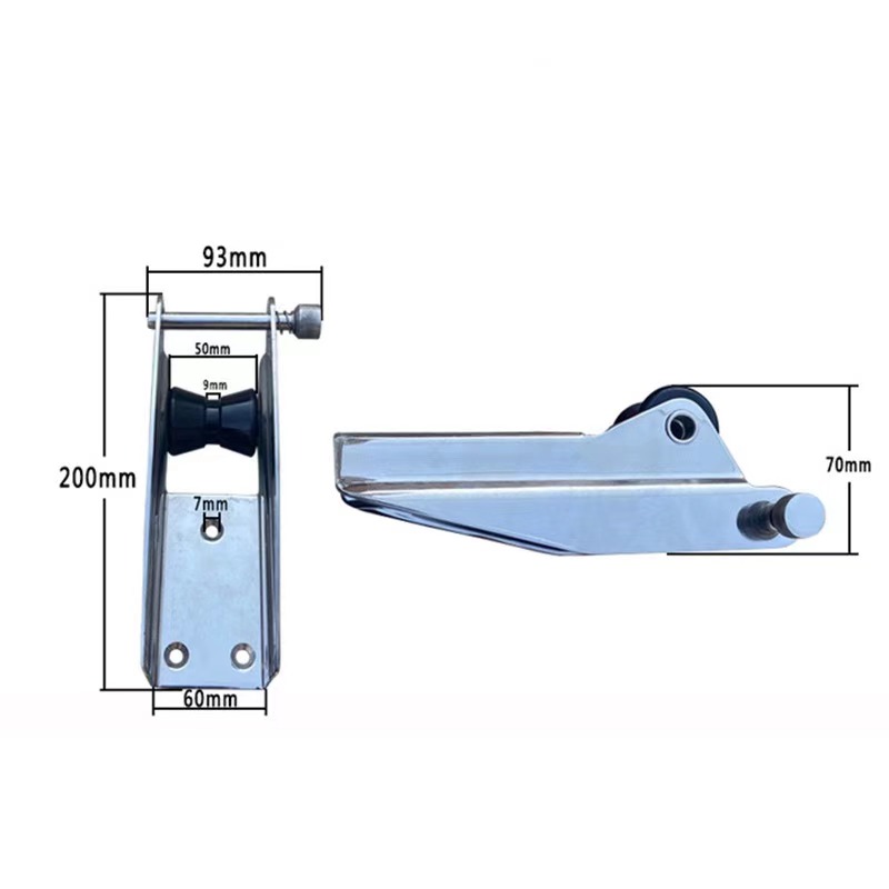 Stainless Steel Bow Anchor Bracket Heavy Bow Roller For Yacht Boat