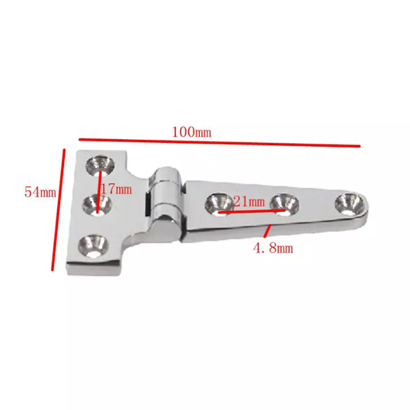 8pcs Heavy Duty T Hinges 316 Stainless Steel Flush Door Shed Gate Fence Hinge 100mm Length