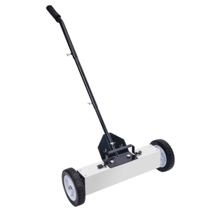 Rolling Magnetic Sweeper with Wheels Adjustable Magnet Clearance Height Pick Up and Nail Magnet Easy Cleanup of Workshop Garage Yard