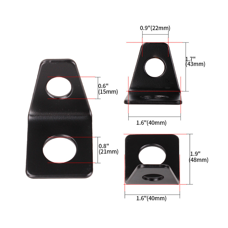 4pcs Car Seat L-Brackets Belt Mounting 90 Degree Angle Bracket Kit