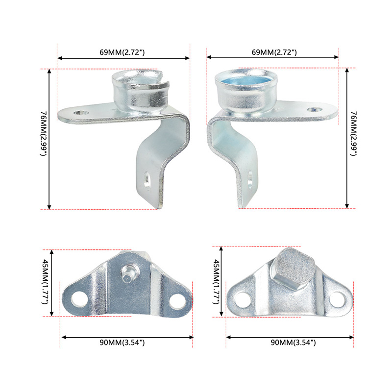 Car Tailgate Hinge Kit Fit for 99-06 Chevy Silverado 1500 2500 3500