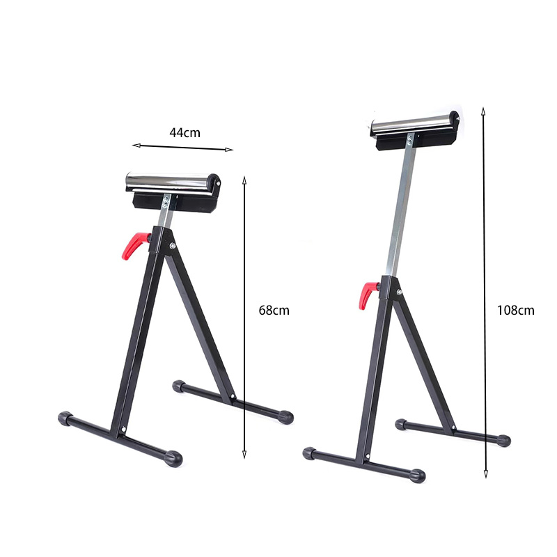 2pcs Folding Roller Stand 60kg Load Bearing Adjustable Range 68cm 108cm