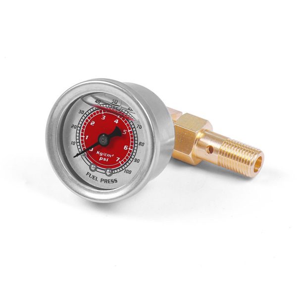 Fuel Pressure Gauge Shockproof Oil Pressure Gauge Fit for Honda Honda Acura Civic 0-100 PSI