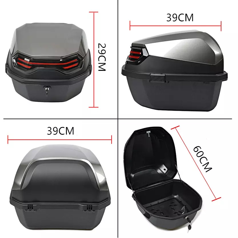 Motorcycle Rear Box Top Tail Luggage Carrier Case Organizer Lock Storage Waterproof 35L