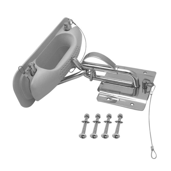 Boat 304 Stainless Steel Insta-lock Quick Davits Replacement Set With Handle Pad