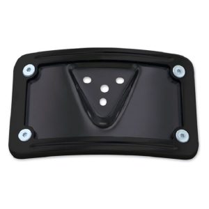 Black Curved License Plate Mount Bracket For Harley 3 Hole Mount