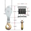 Rope Pulley Hoist 2200 LB Pulley Block and Tackle System 8:1 Lifting Power Heavy Duty Rope Hoist for Animal Husbandry Garage Warehouse Constructions