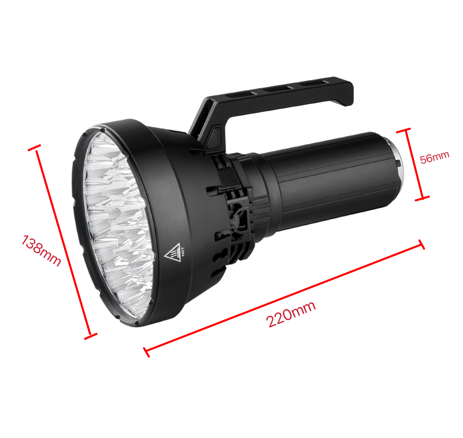 Super Bright Flashlight 120,000 Lumens 2080-Meter Spotlight Beam Powerful Handheld Searchlight