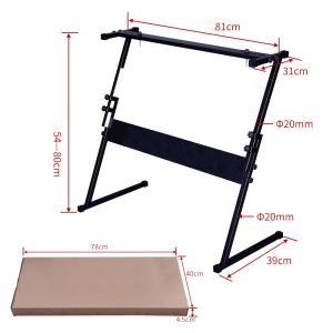 Adjustable Keyboard Stand Black Piano Stand Piano Accessorie Portable Keyboard Stand Z Type Lifting Piano Stand