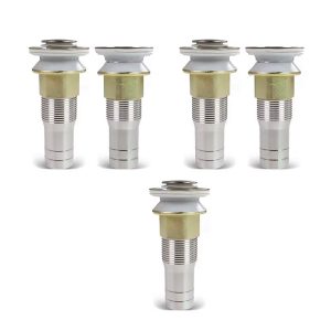 5pcs Bathroom Sink Drains Drain Stopper Bathroom Sink Without Overflow Pop Up Drain Assembly with Detachable Strainer Basket Stainless Steel Brushed