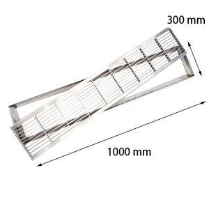 Linear Drain Cover 304 Stainless Steel Courtyard Rainwater Well Cover Rectangular Channel Drain Grate